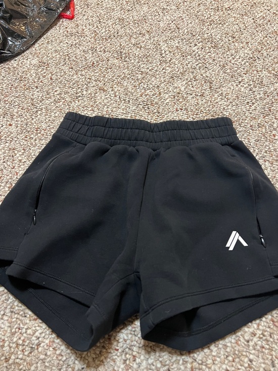 Alphalete Pants - Alphalete Black Athletic Shorts with Logo Accent
